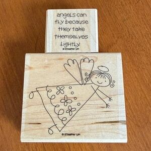 Stampin' Up! Angel and Quote Rubber Stamp Set 2